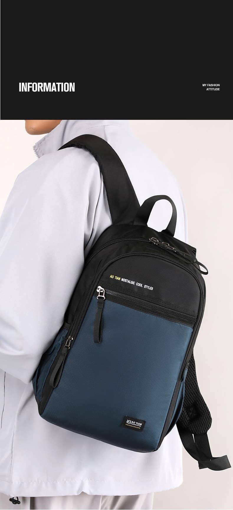 Lightweight Business Backpack Water-resistant Large-capacity Daypack