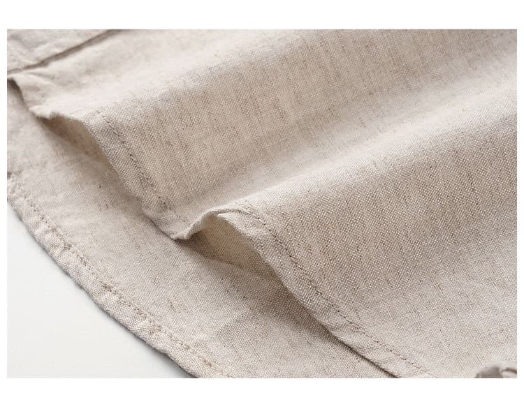 Tencel Linen Shirt Mens Short-sleeve Shirt And Linen Trousers Set