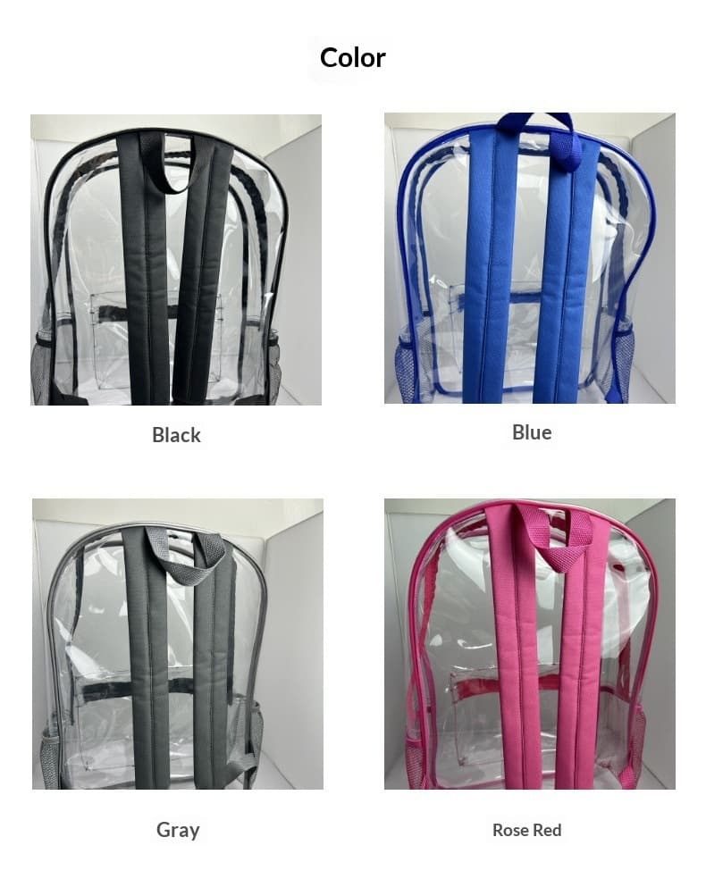 Transparent PVC Clear Storage Backpack Jelly-style Shoulder Bag