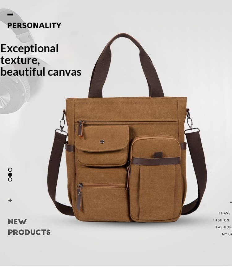 Mens Large-capacity Casual Single-shoulder Crossbody Bag
