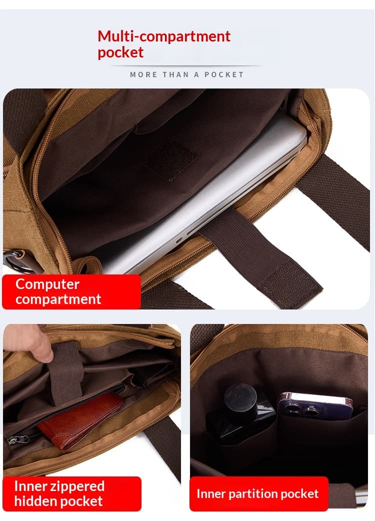 Mens Large-capacity Casual Single-shoulder Crossbody Bag