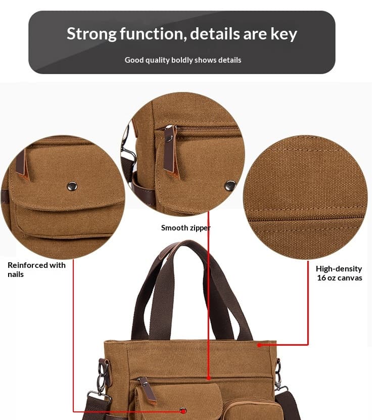 Mens Large-capacity Casual Single-shoulder Crossbody Bag