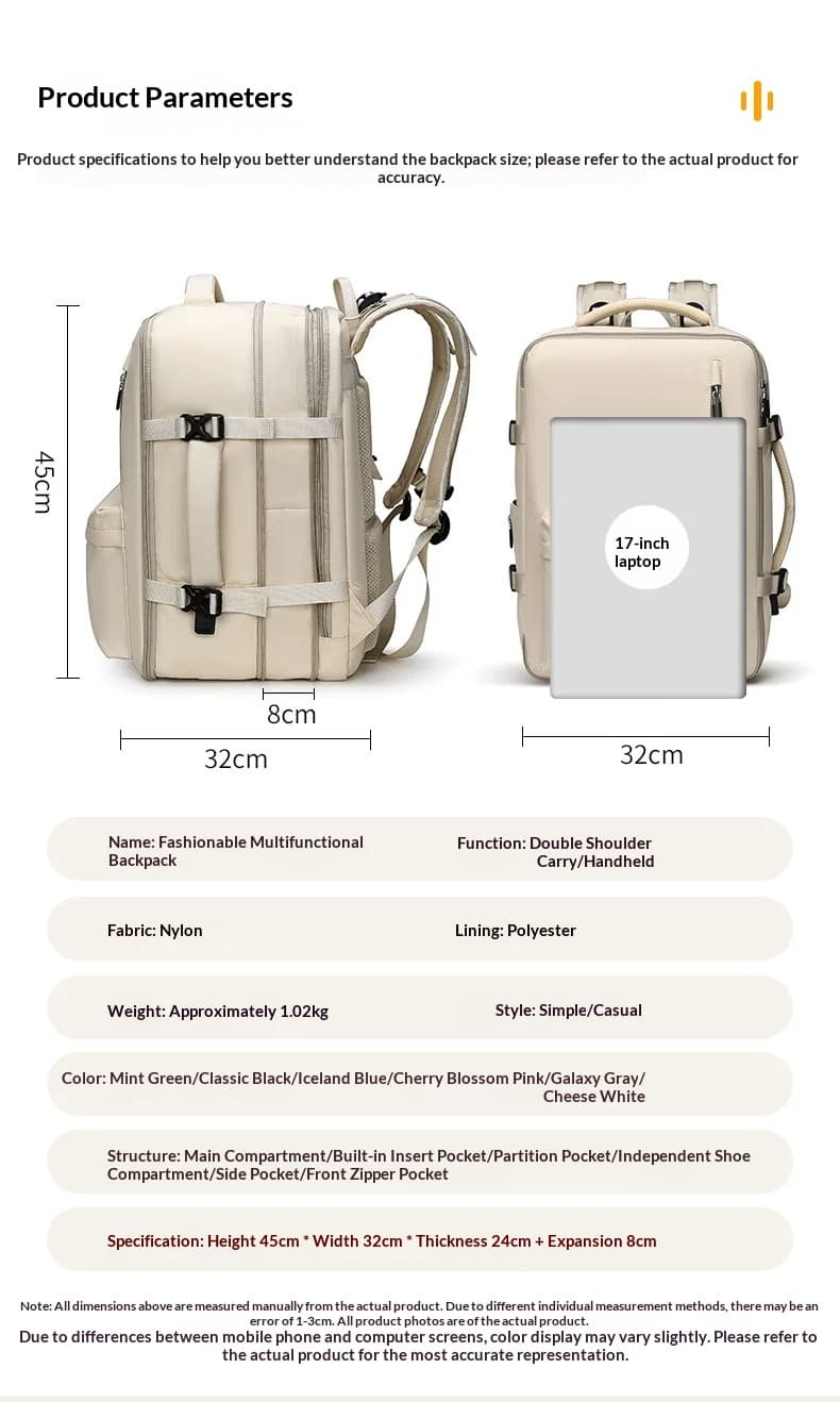 Travel Bag Backpack For Men Women Large Bagpack Travelling