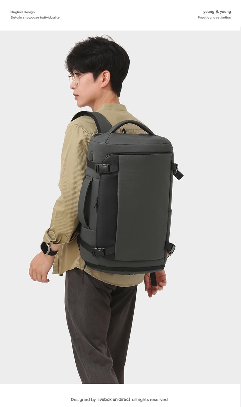 Large-Capacity USB Charging Multifunctional Backpack