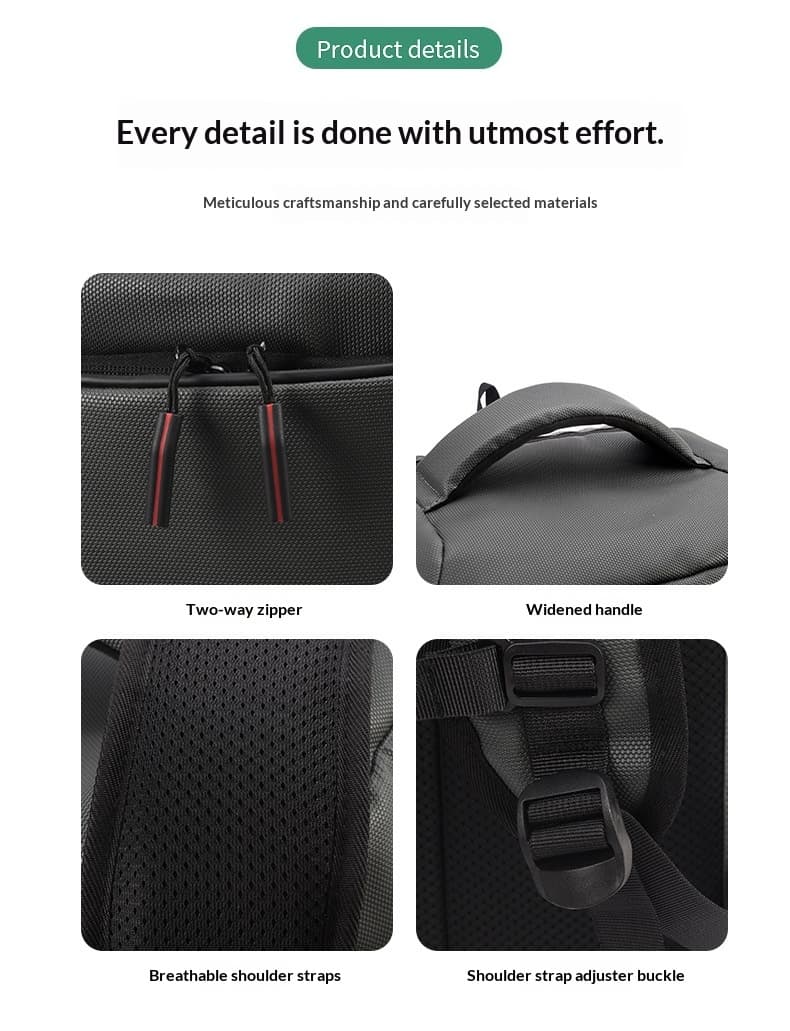 Large-Capacity USB Charging Multifunctional Backpack