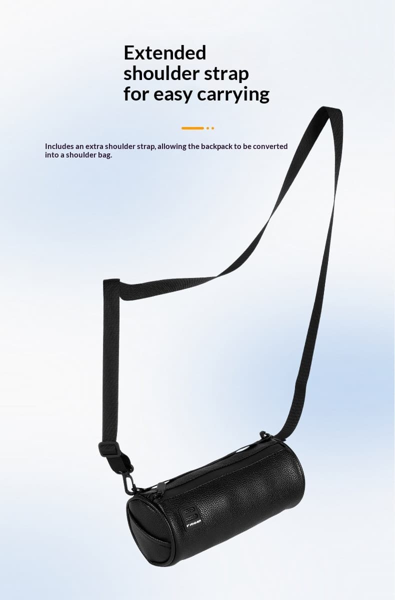 Large-Capacity Waterproof PU Leather Bicycle Bag — Black-1.8L