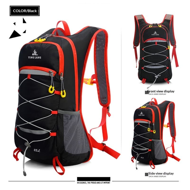 Lightweight Outdoor Trail Running And Cycling Backpack — Black-20 to 35L