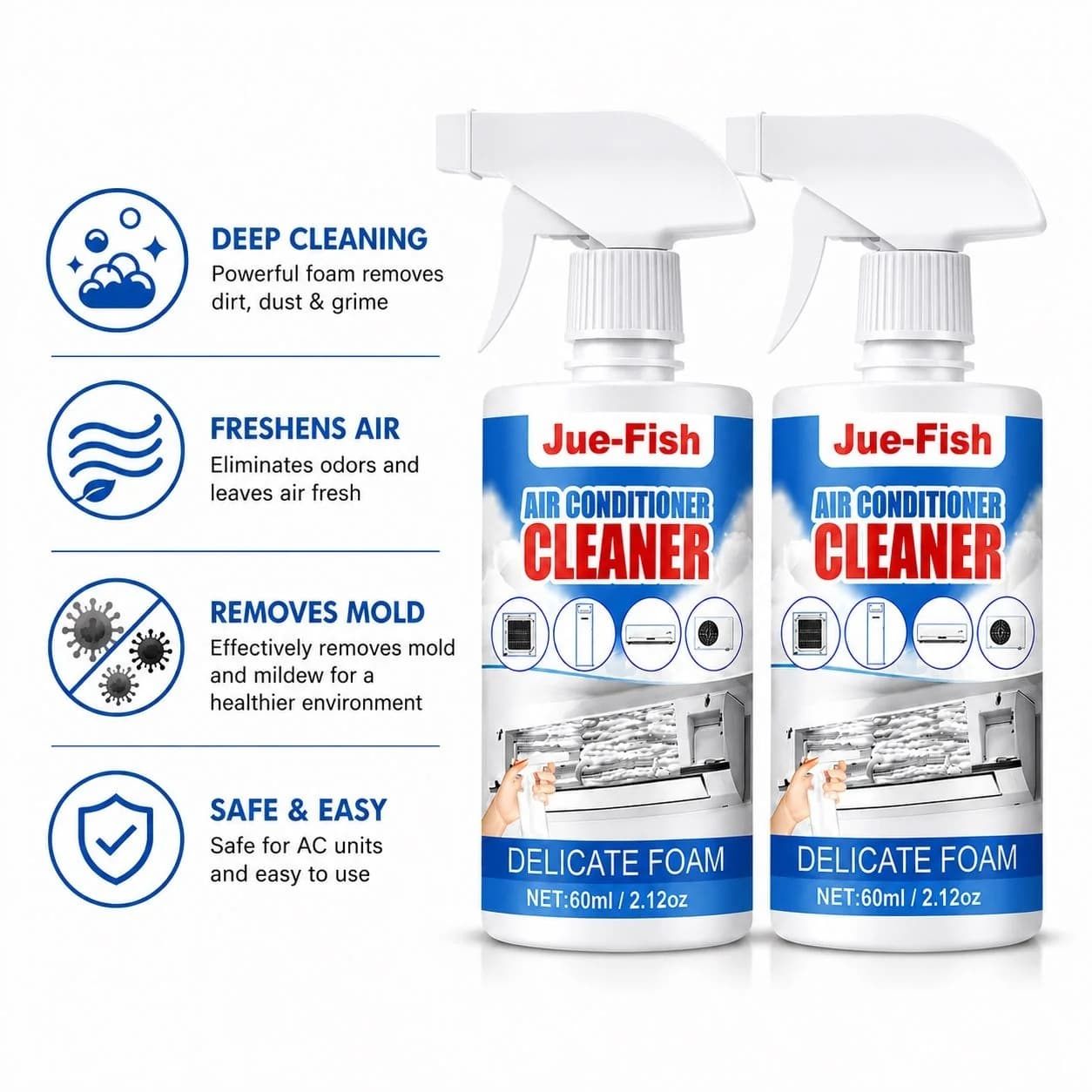 Air Conditioner Cleaner Spray (100ml, 2-Pack)