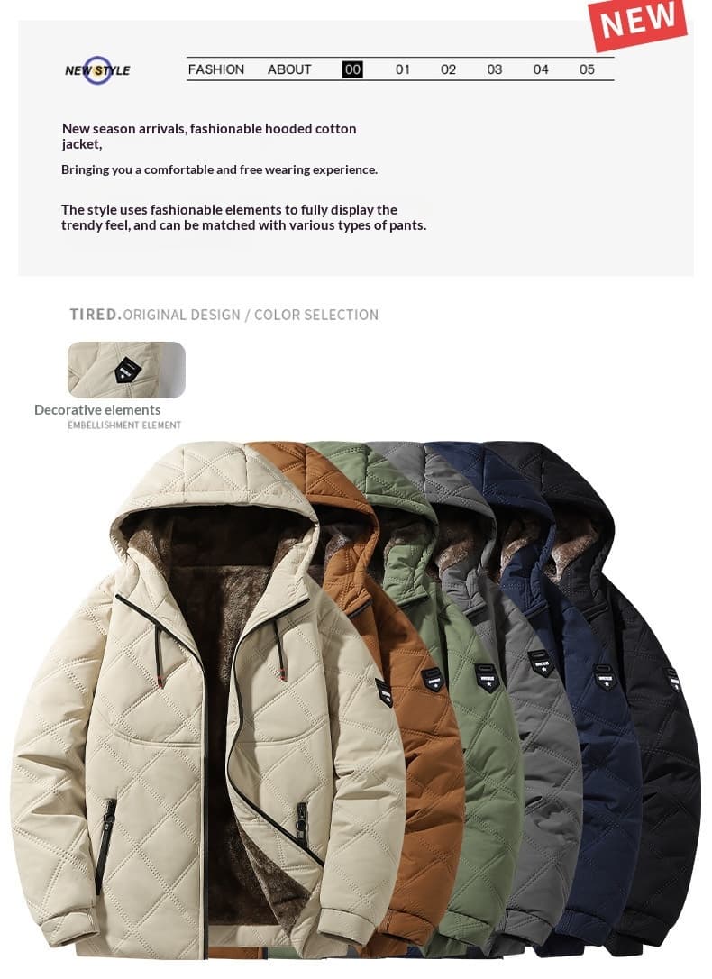 Casual Relaxed-fit Coat For Commuting Trendy Versatile Padded Cotton Jacket