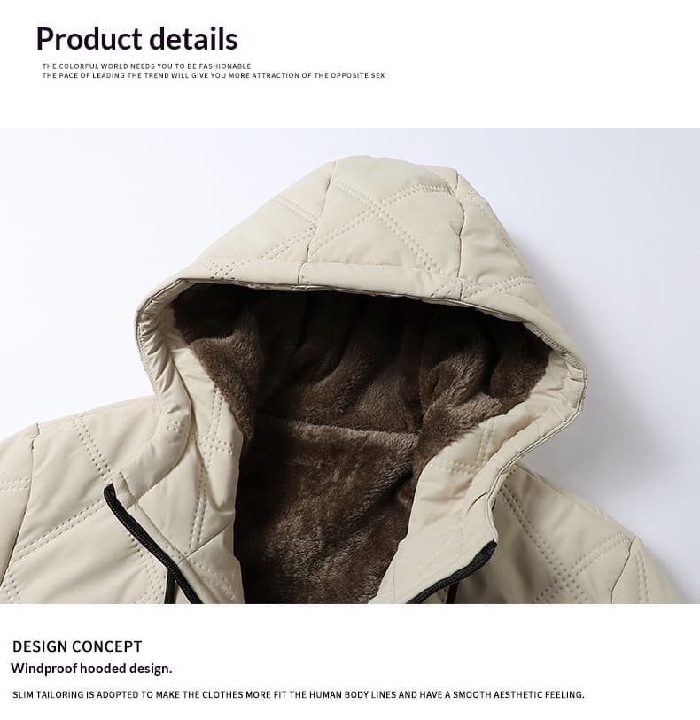 Casual Relaxed-fit Coat For Commuting Trendy Versatile Padded Cotton Jacket