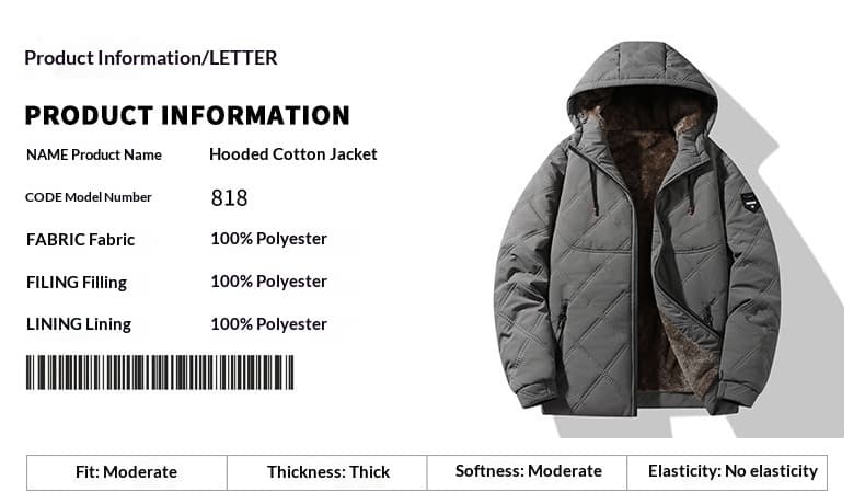Casual Relaxed-fit Coat For Commuting Trendy Versatile Padded Cotton Jacket