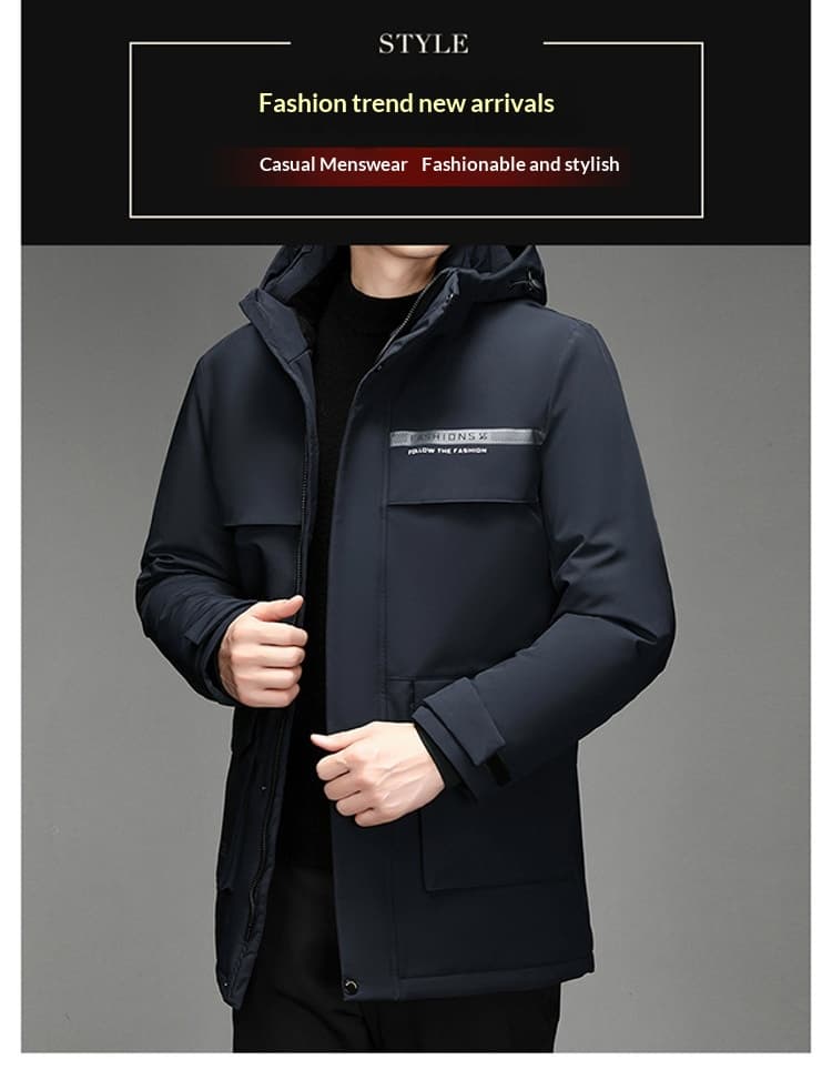Thick Outdoor Goose-down Down Jacket For Cold-weather Protection