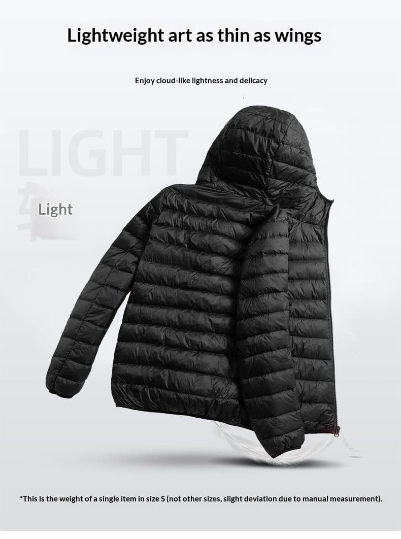 Trendy Hooded Padded White Duck Down Mens Coat